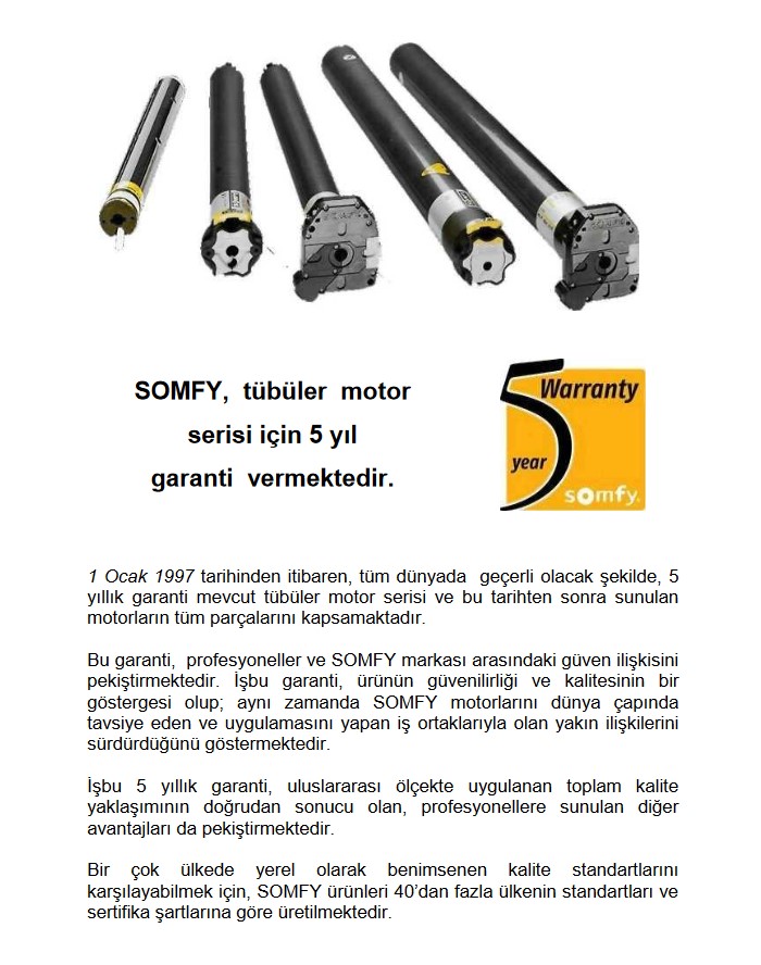 Somfy Tübüler Motor